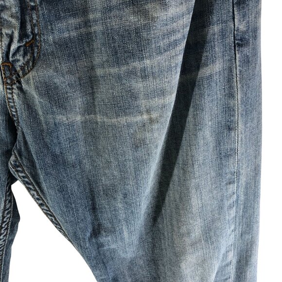 Levis Mens Jeans 505 Regular Fit Distressed 34x32 Measures 33x31 - Picture 2 of 7